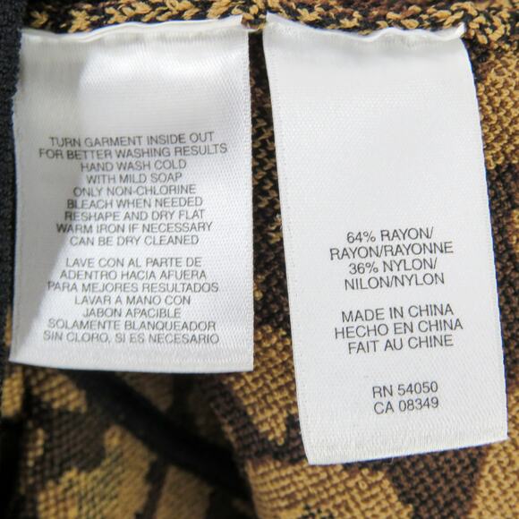 Jones New York Leopard Print Cardigan Sweater Large Animal Print Large - Picture 4 of 5